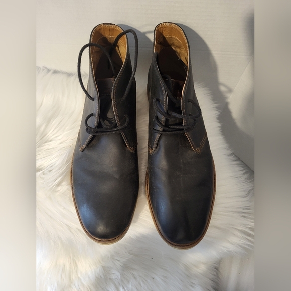 Aldo Men's Black Leather Ankle Boots, Size 11 - Picture 4 of 7